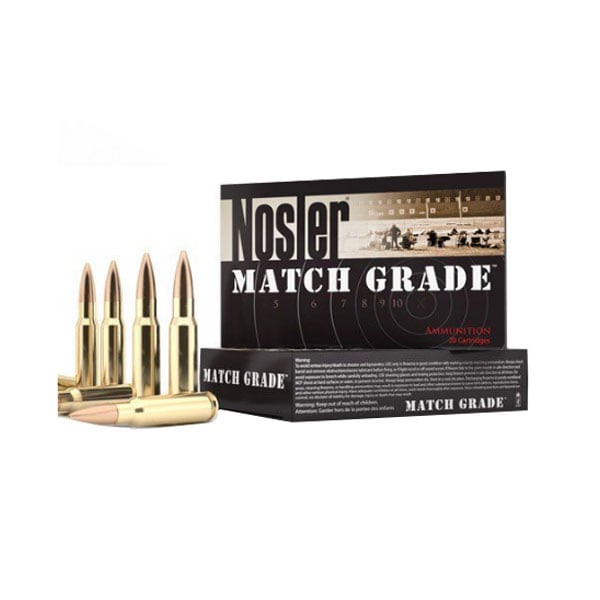 Nosler Match Grade .223 Rem Ammo 77 Gr HPBT, 20rds - 60011 - Nosler