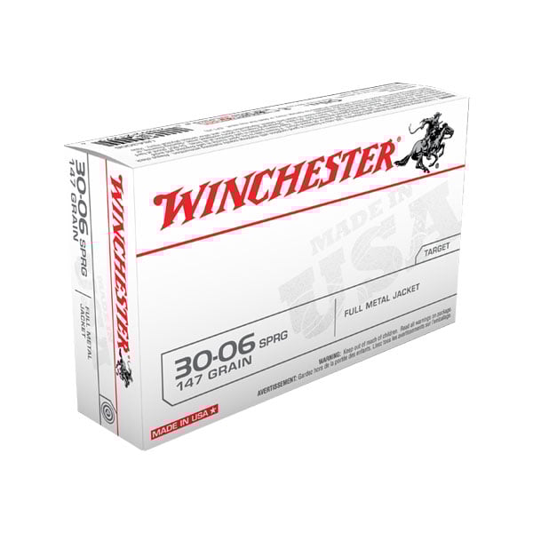 Winchester USA 30-06 147gr FMJ Ammunition, 20 Round Box - USA3006 - Winchester