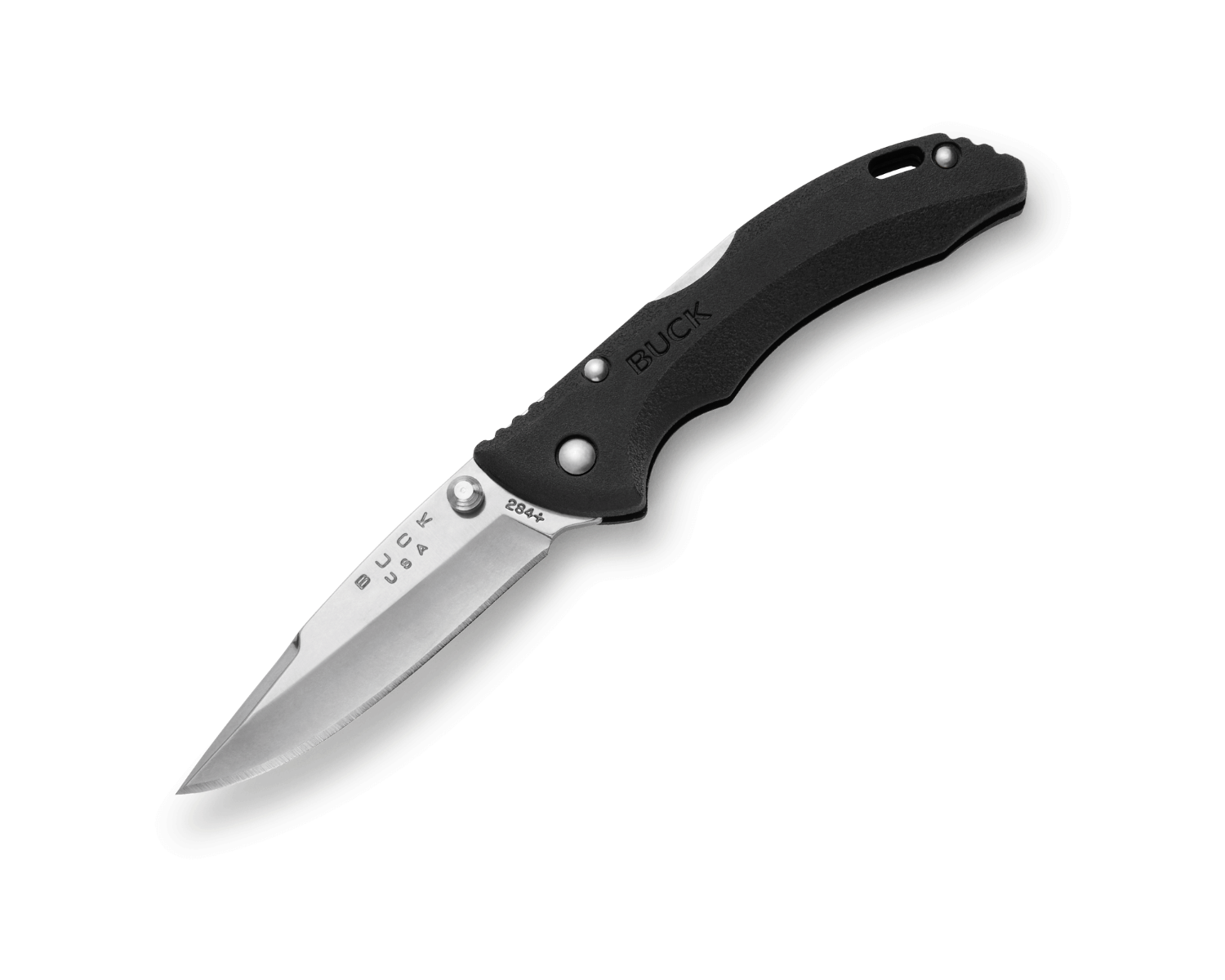 Buck 284 Bantam Folding Drop Point Knife, Black - 0284BKS-B