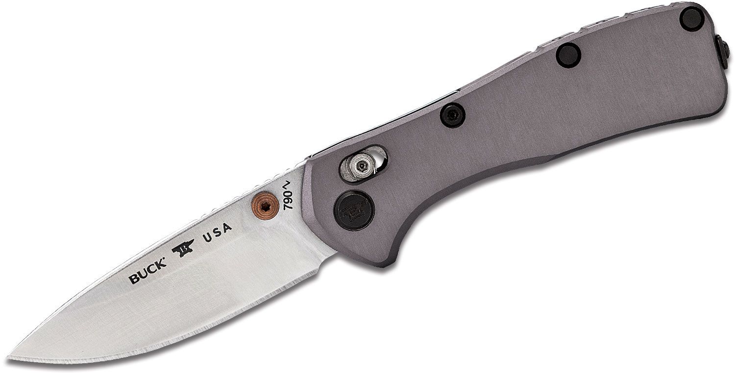 Buck Mini Range Elite Folding Drop Point Knife, Gray - 0790GYS-B