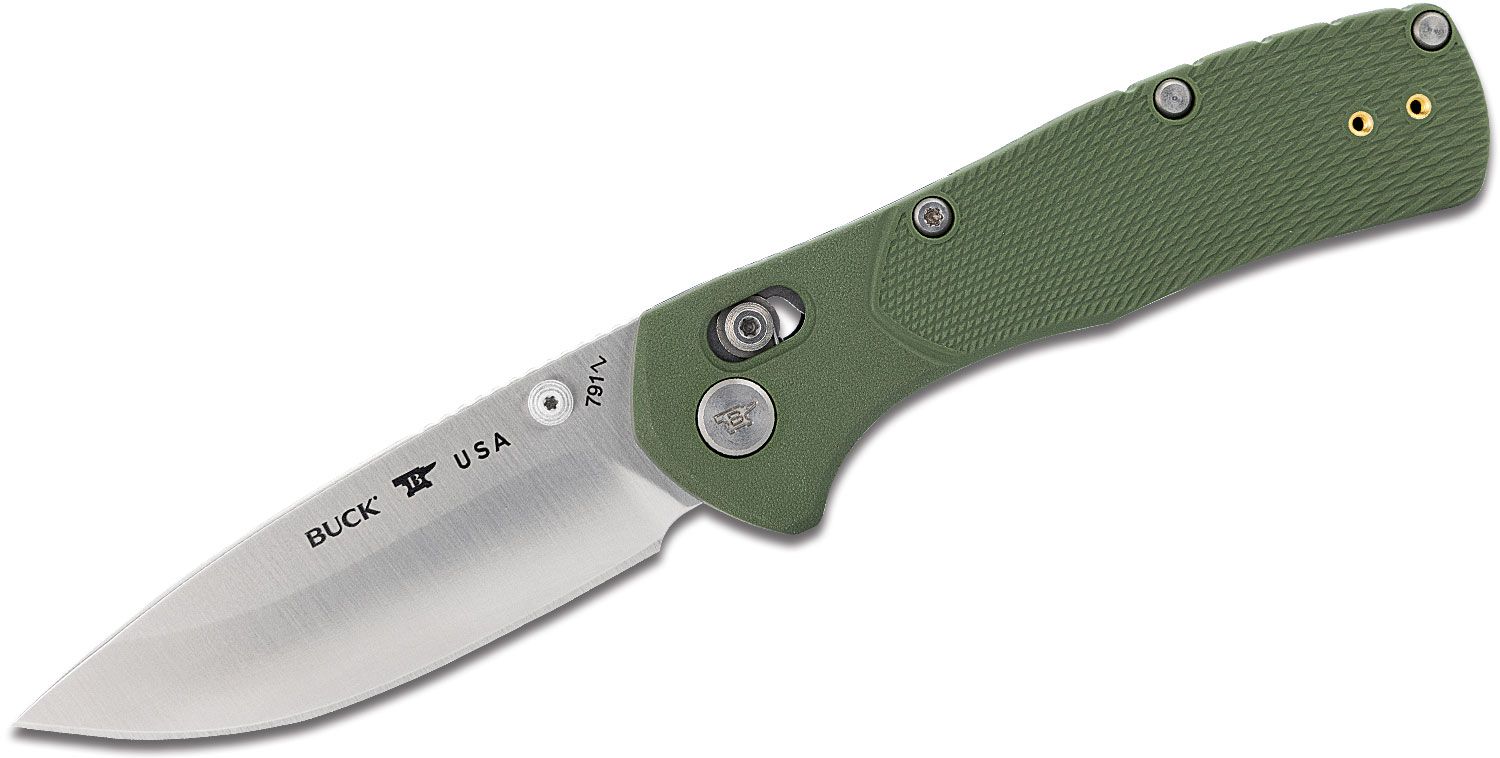 Buck Range Pro Foldidng Drop Point Knife, Green - 0791GRS1-B