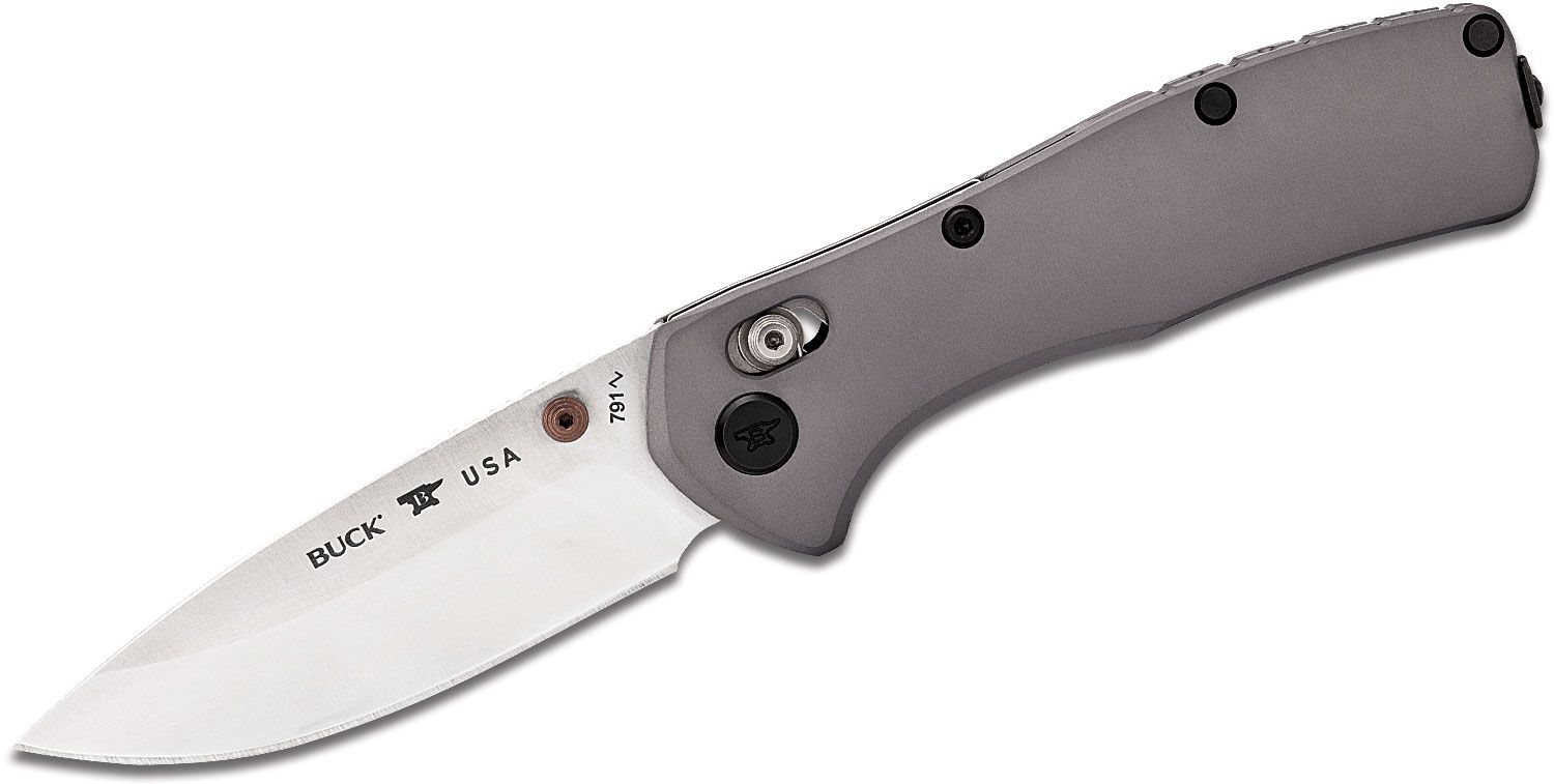 Buck Range Elite Folding Drop Point Knife, Gray - 0791GYS-B
