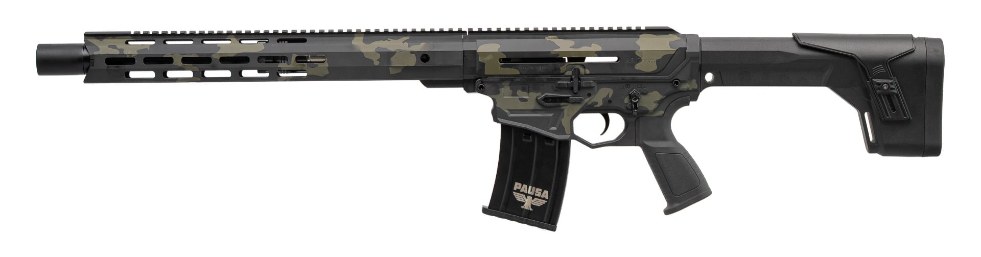 Panzer Arms Panzer Arms AR12 G5 Tactical 12 Gauge 18.5" Semi-Auto Shotgun w/Long Handguard, Black Multicam