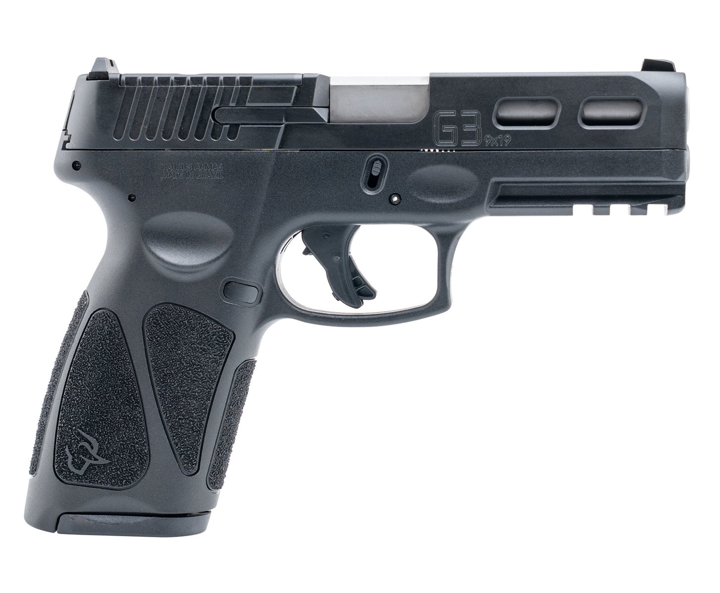 Taurus G3 4" 9mm 15rd / 17rd Pistol, Toro Black with Silde Cuts - 1-G3P941-STL - Taurus