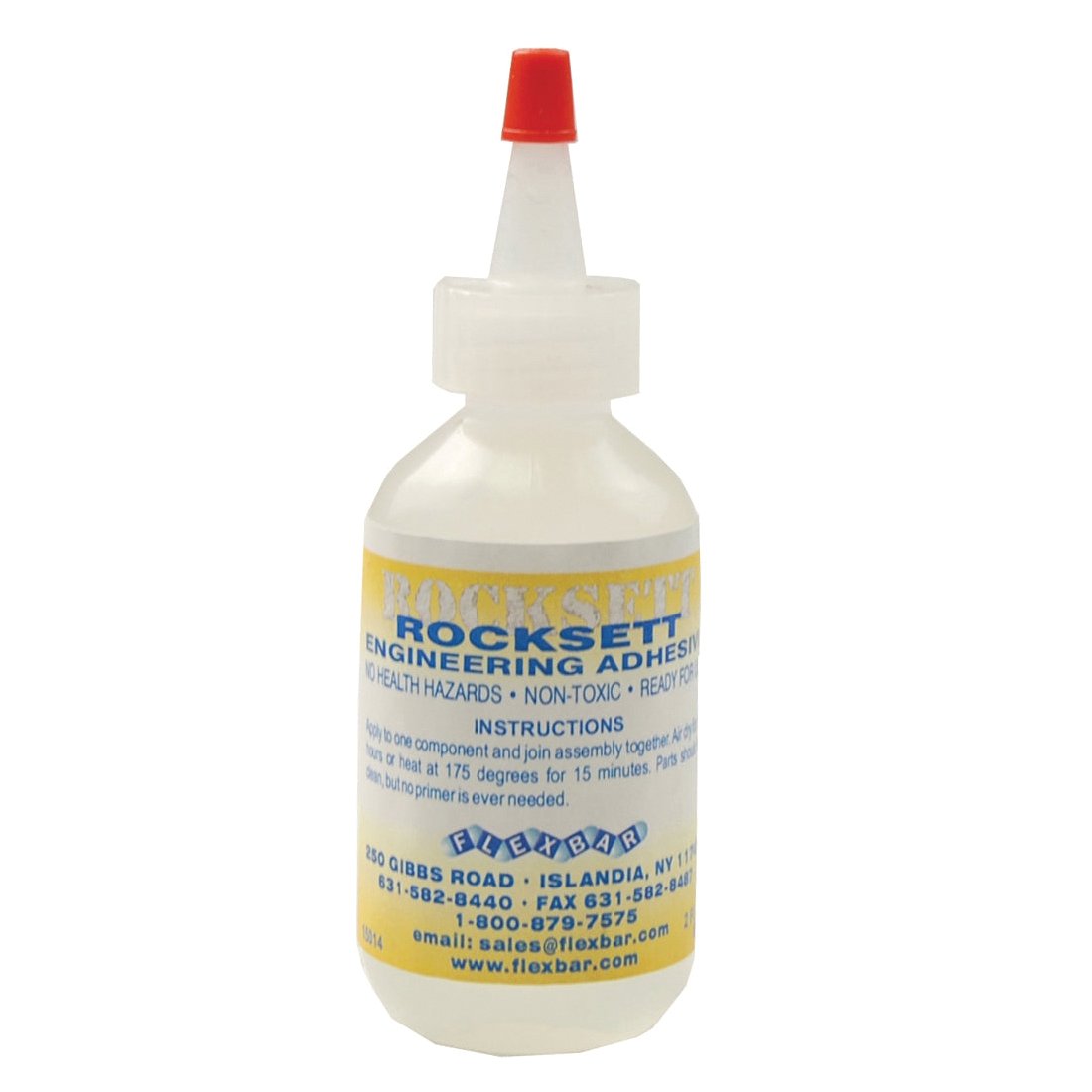 Flexbar Rocksett All-Purpose Ceramic Adhesive, 2 oz Bottle - Flexbar Machine Corporation