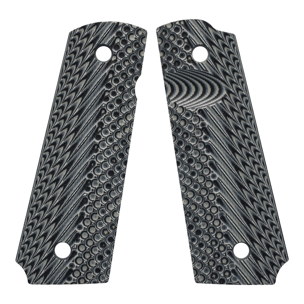VZ Grips Operator II Full-Size Grip Fits 1911 Commander/1911 Government, Black/Gray - Vz Grips