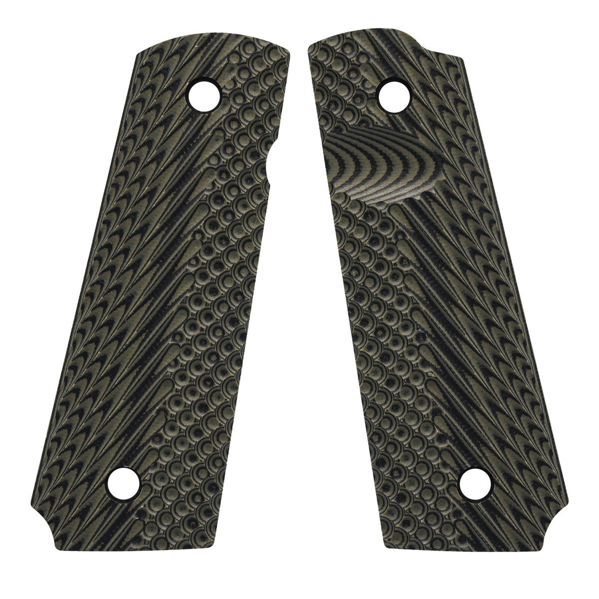 VZ Grips Operator II Full-Size Grip Fits 1911 Commander/1911 Government, Dirty Olive