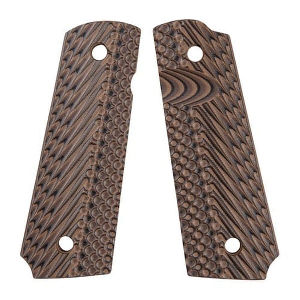 VZ Grips Operator II Full-Size Grip Fits 1911 Commander/1911 Government, Hyena Brown - Vz Grips