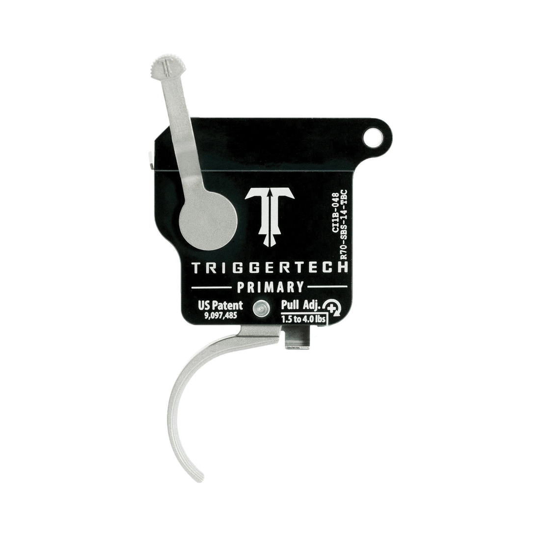 Trigger Tech Adjustable Curved Lever Trigger w/Safety Single-Stage Drop-In, Stainless - Trigger Tech