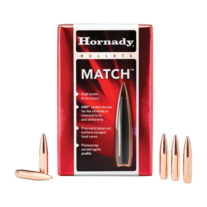 Hornady Match .30 Cal JHPBT Rifle Bullet, 178 gr 0.308" 1600rds - Hornady