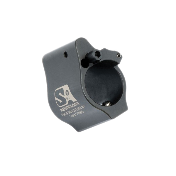 Superlative Arms Solid Set Screw Direct Impingement Adjustable Gas Block 0.625" x 1", Black - Superlative Arms