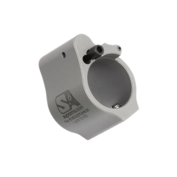 Superlative Arms Solid Set Screw Direct Impingement Adjustable Gas Block 0.75" x 1", Stainless Steel - Superlative Arms