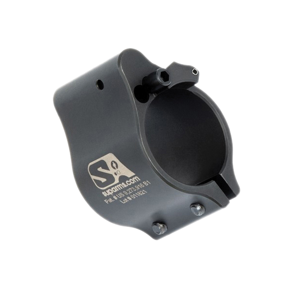 Superlative Arms Clamp-On Direct Impingement Adjustable Gas Block 0.875" x 1", Black - Superlative Arms