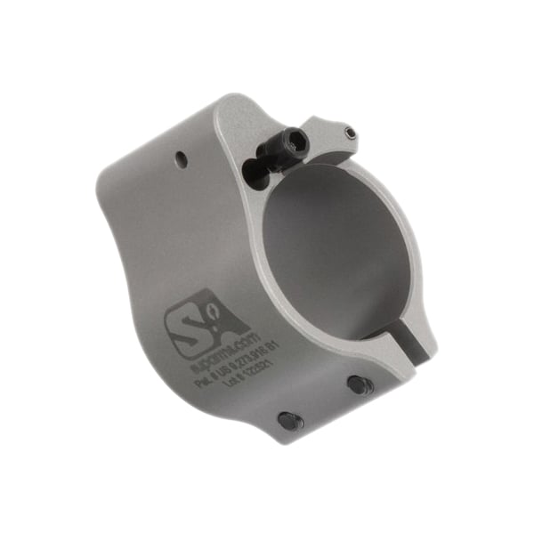 Superlative Arms Clamp-On Direct Impingement Adjustable Gas Block 0.875" x 1", Stainless Steel - Superlative Arms