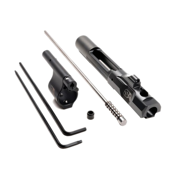 Superlative Arms Carbine-Length Piston System w/Solid Set Screw Gas Block 0.75" x 1", Black - Superlative Arms