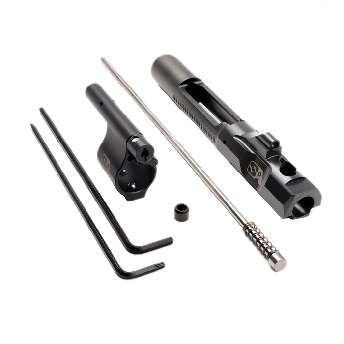 Superlative Arms Mid-Length Piston System w/Solid Set Screw Gas Block 0.75" x 1", Black - Superlative Arms