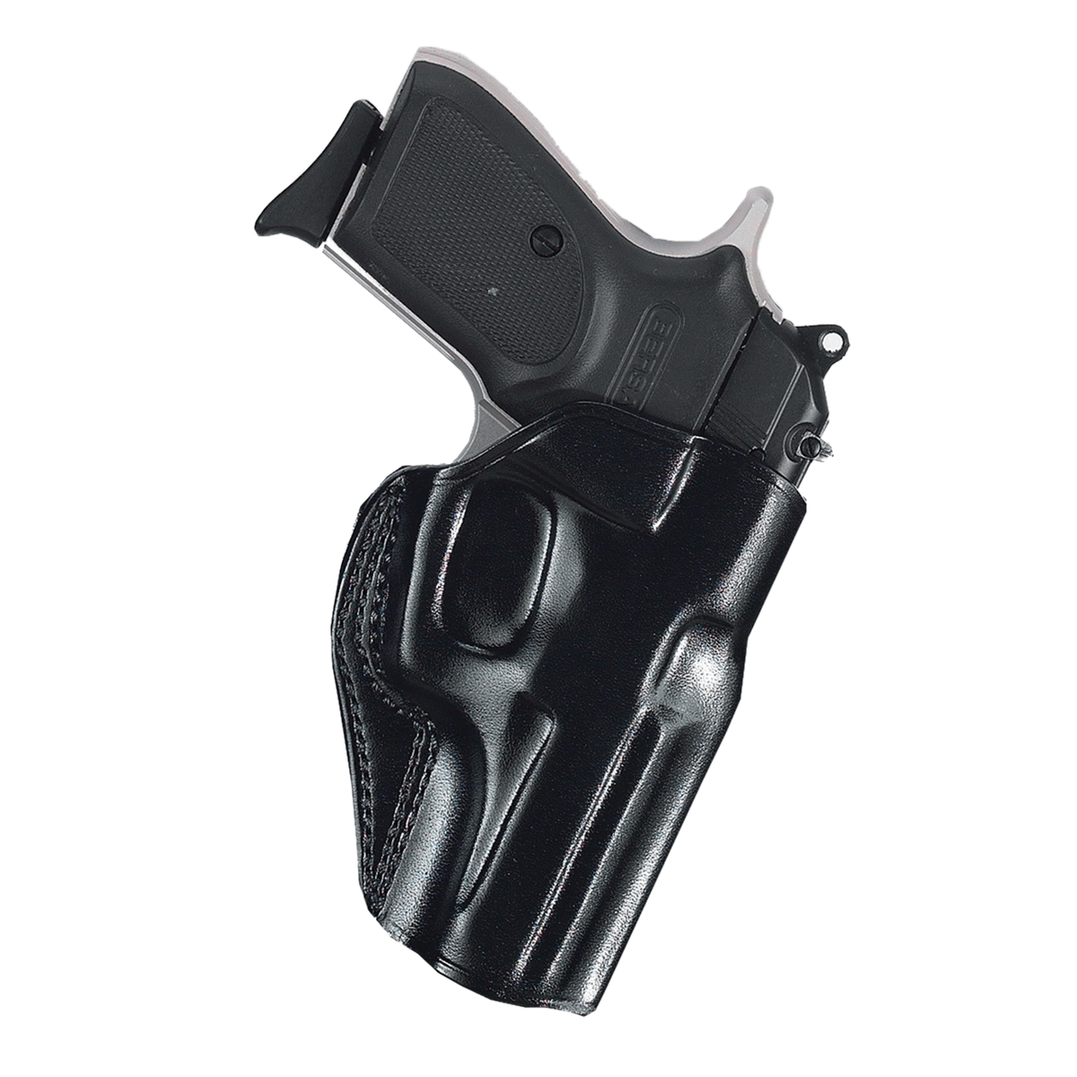 Galco Stinger Walther PPK/Walther PPK/E/Walther PPK/S OWB Holster Right Steerhide Leather, Black - Galco