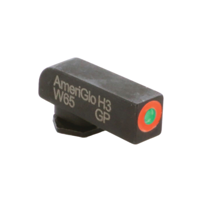 Ameriglo Pro-Glo Tritium Round Sight Front, Green/Orange - Ameriglo