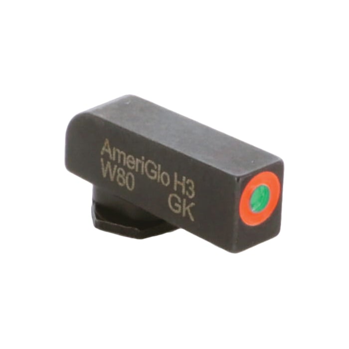 Ameriglo Pro-Glo Tritium Round Sight Front, Green/Orange - Ameriglo