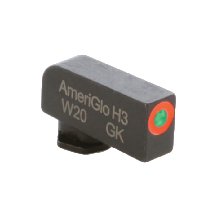 Ameriglo Pro-Glo Tritium Round Sight Front, Green/Orange - Ameriglo