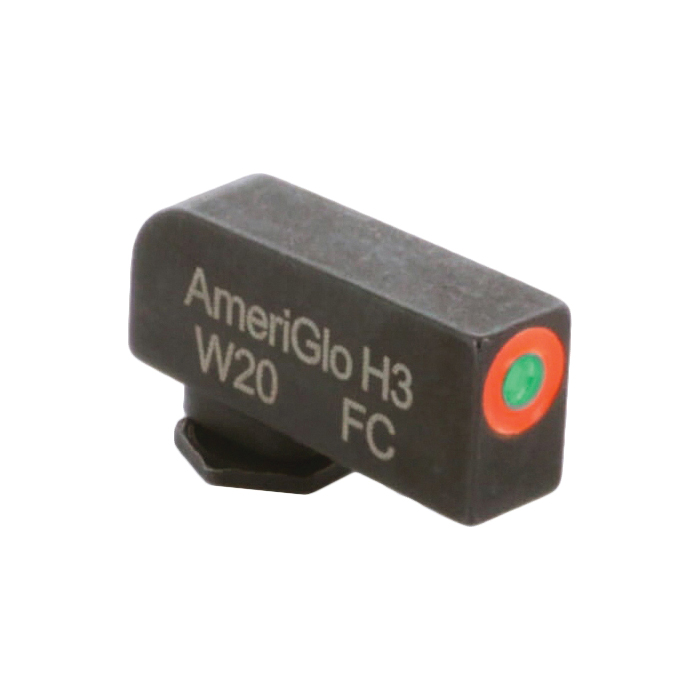 Ameriglo Pro-Glo Tritium Round Sight Front, Green/Orange - Ameriglo