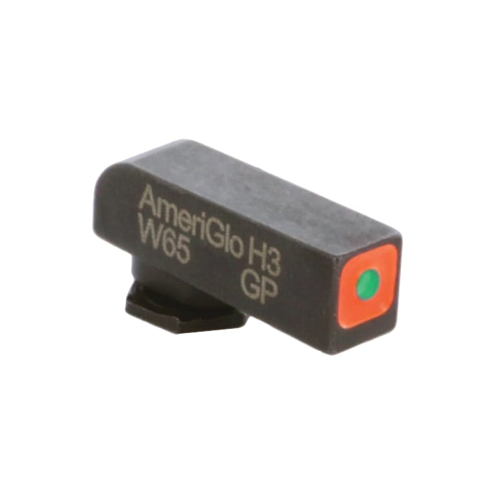 Ameriglo Pro-Glo Tritium Square Sight Front, Green/Orange - Ameriglo
