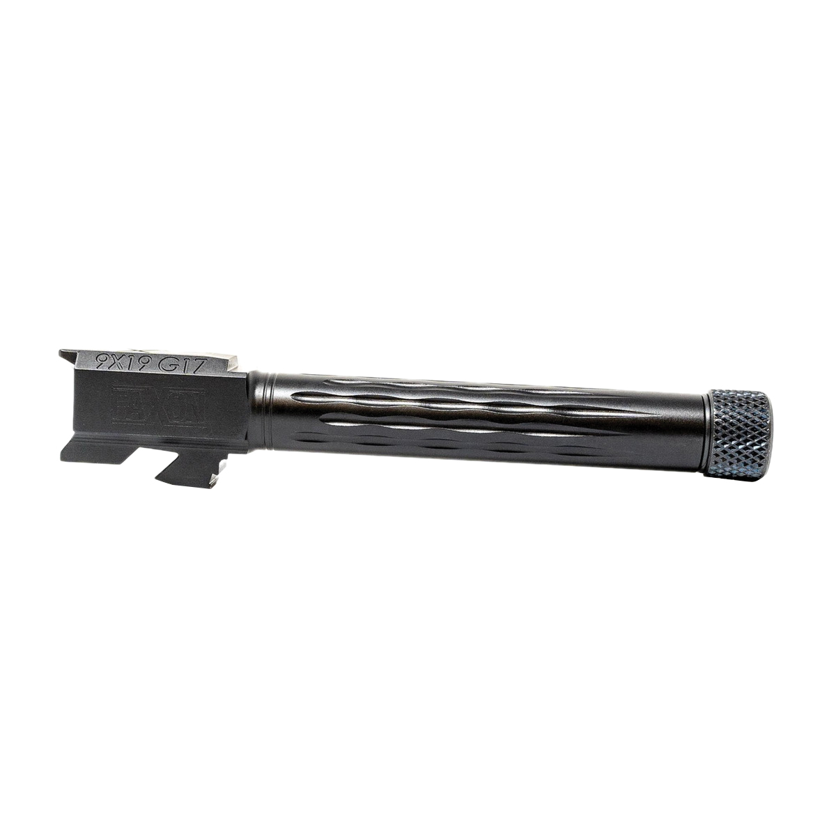 Faxon Firearms Button Rifled Fluted Drop-In Barrel 9mm Fits Glock Gen 2-4 G17 Full-Size, Black - Faxon Firearms