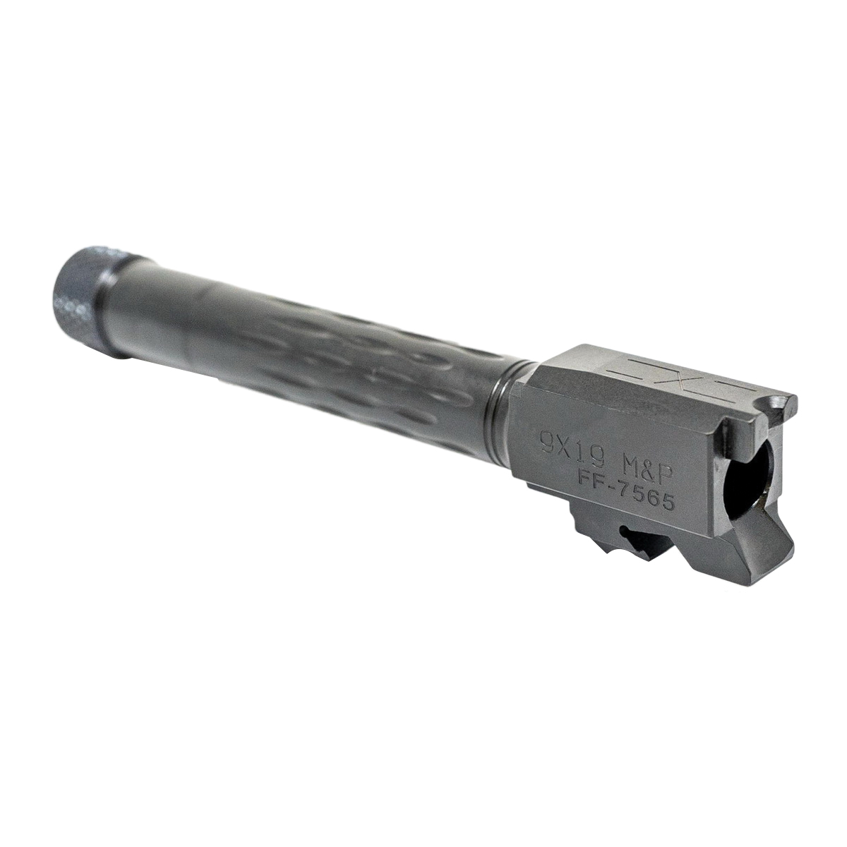 Faxon Firearms Button Rifled Fluted Drop-In Barrel 9mm Fits Smith & Wesson M&P Full-Size, Black - Faxon Firearms