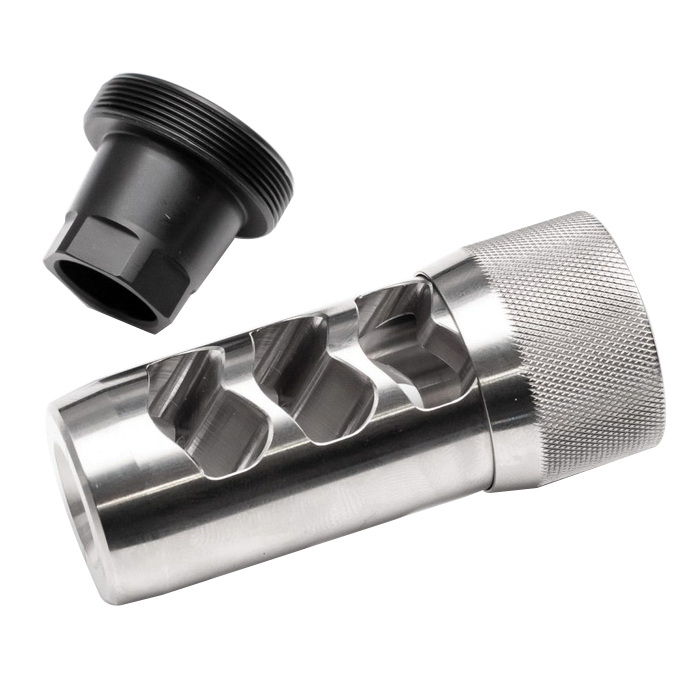 Area 419 Hellfire Self Timing Muzzle Brake 5/8-24, Raw Stainless - Area 419