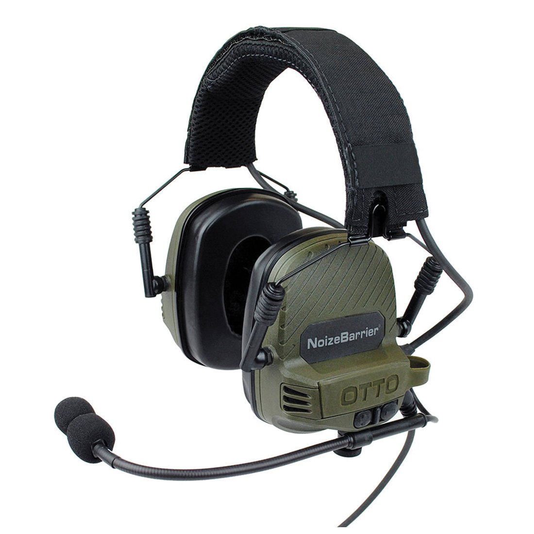 OTTO NoizeBarrier TAC One Size Fits Most 23 dB Communication Headset, OD Green