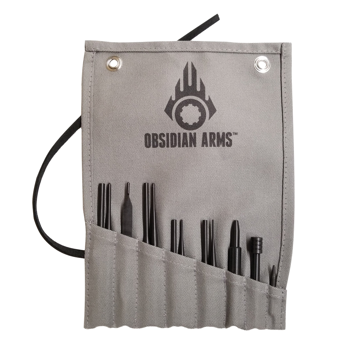 OBSIDIAN ARMS 12-Piece Armorer's Punch Set, Black - Obsidian Arms