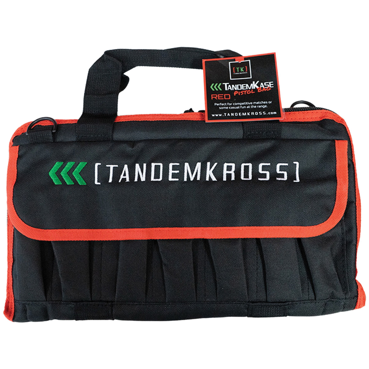 TANDEMKROSS TandemKase 13" Soft Pistol Bag, Black/Red - Tandemkross