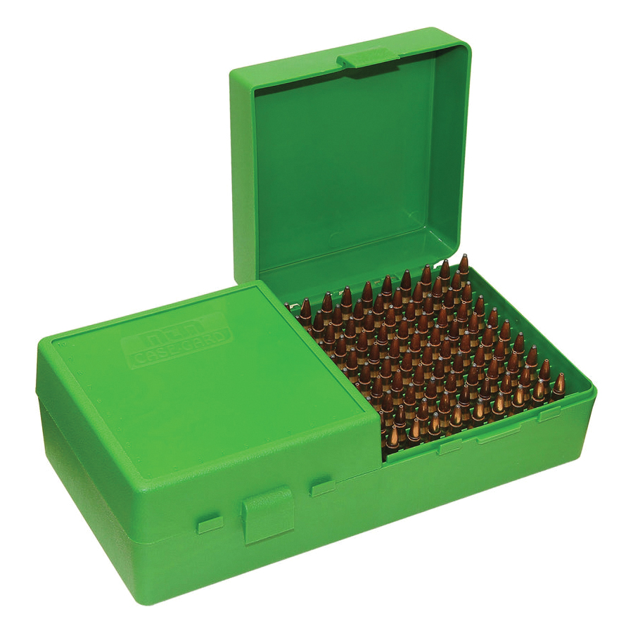 MTM Case Gard .223 Remington/.204 Ruger Flip-Top Ammo Box, 200rds Green - Mtm Case Gard