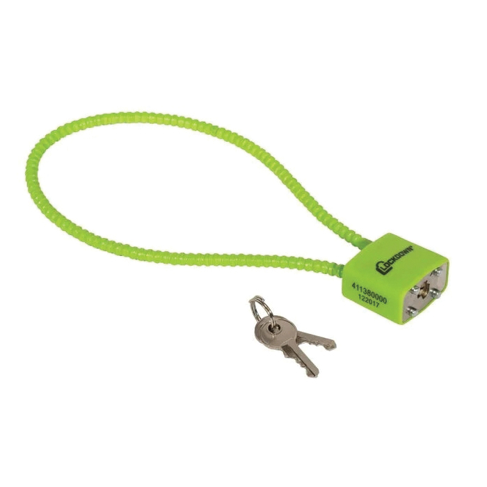 Lockdown 4.50" x 3.50" x 1" Cable Gun Lock, Lime Green - Lockdown