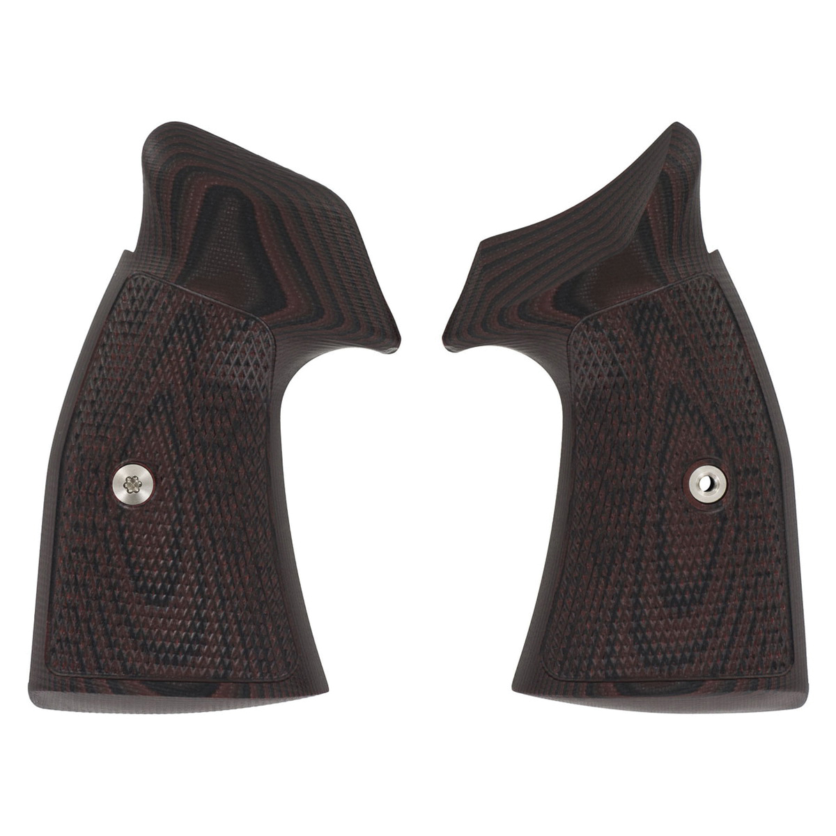 VZ Grips Square Bottom Grip Fits Smith & Wesson K-Frame/Smith & Wesson L-Frame, Black Cherry - Vz Grips