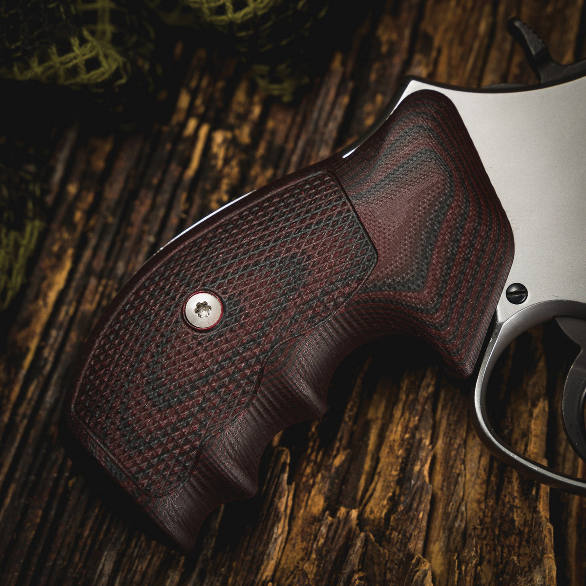 VZ Grips Round Bottom Grip Fits Smith & Wesson N-Frame, Black Cherry - Vz Grips