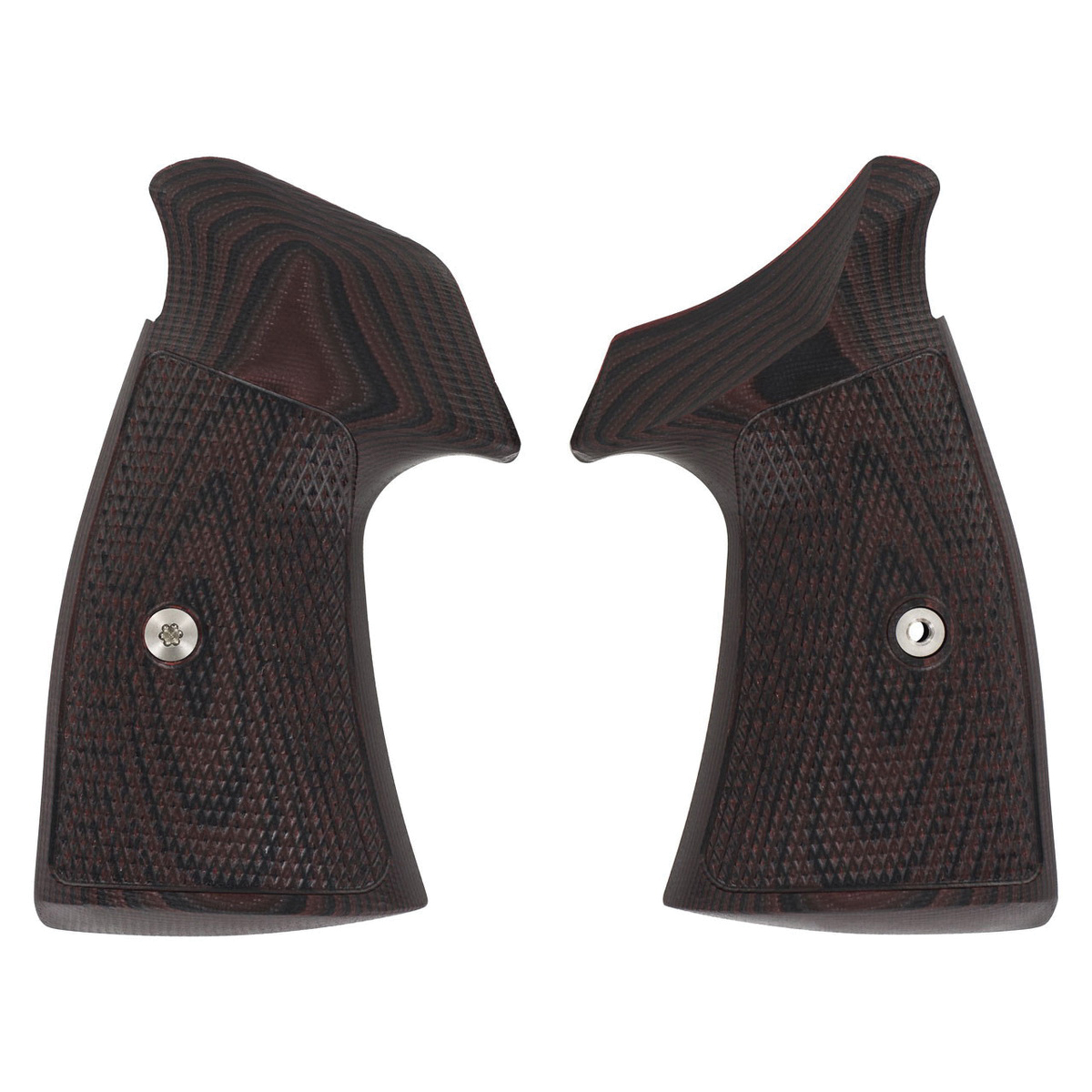 VZ Grips Square Bottom Grip Fits Smith & Wesson N-Frame, Black Cherry - Vz Grips