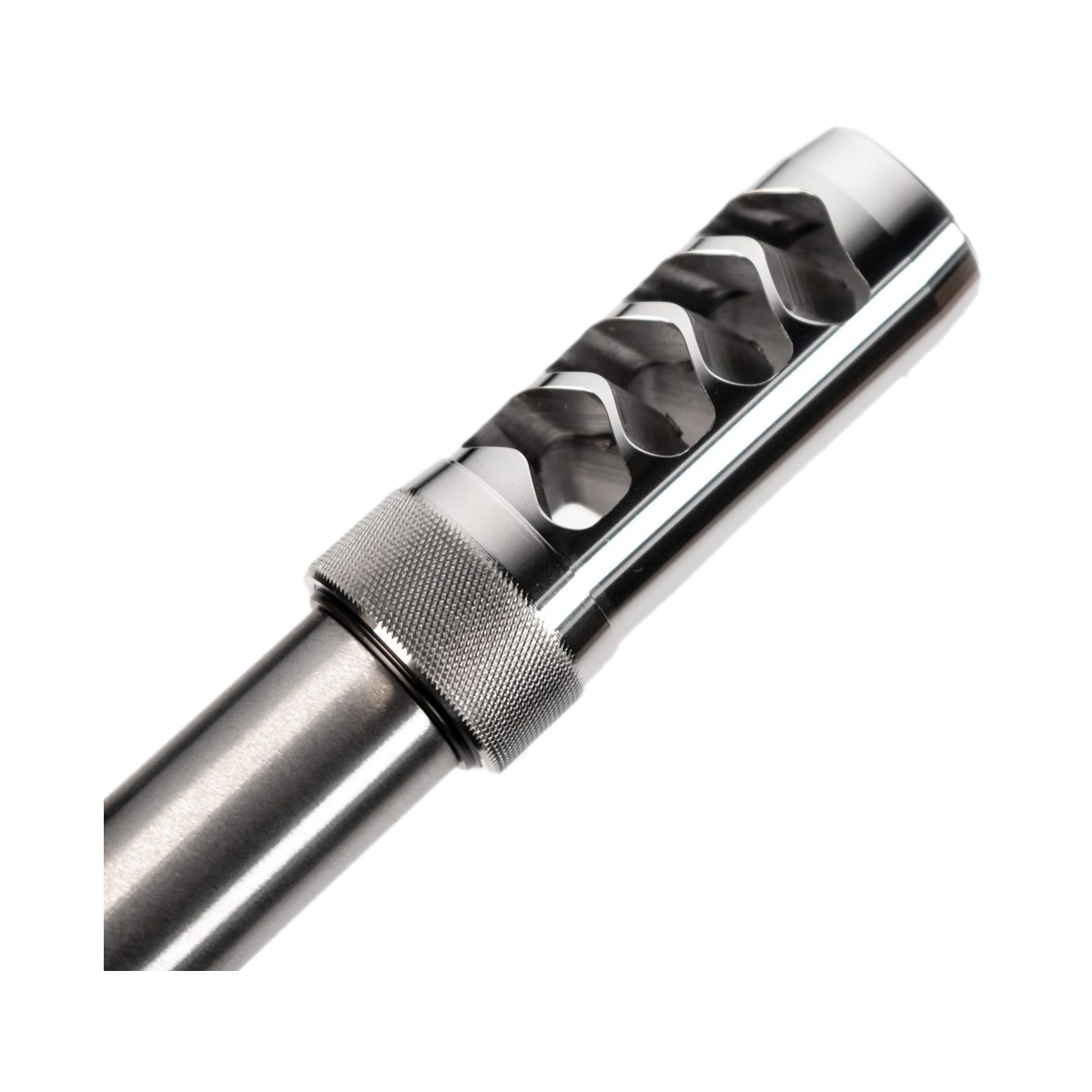 Area 419 Hellfire Match Self Timing Muzzle Brake 5/8-24, Raw Stainless - Area 419