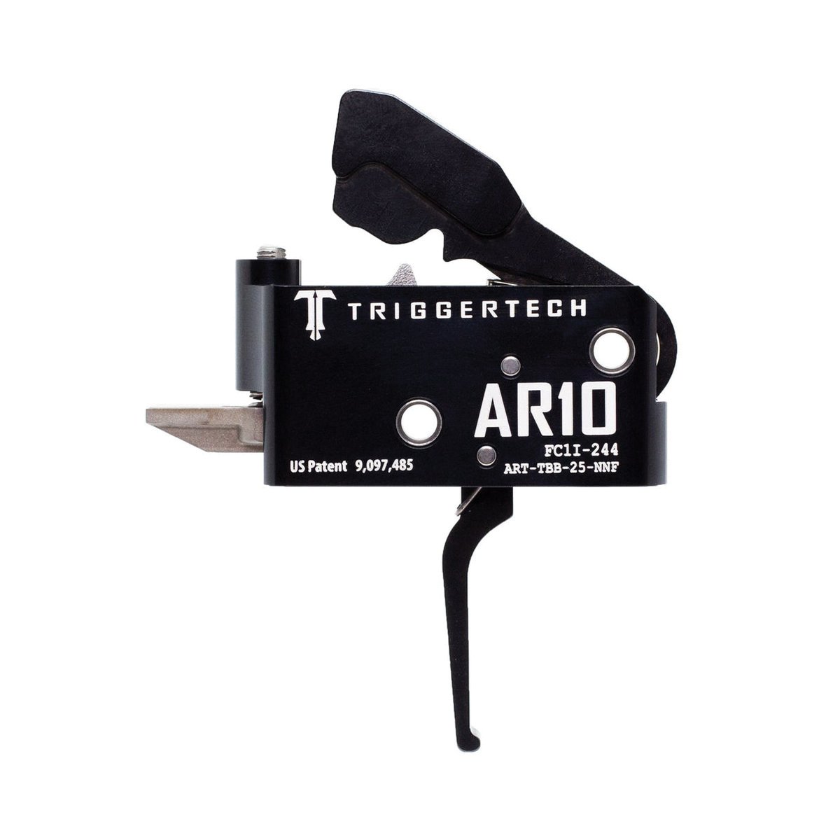 Trigger Tech Adaptable PVD Flat Trigger Two-Stage Drop-In, Black - Trigger Tech
