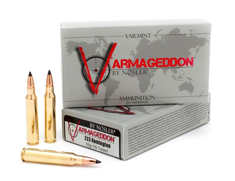 Nosler Varmageddon 222 Rem 40 grain FB Tipped Rifle Ammo, 20/Box - 65135 - Nosler