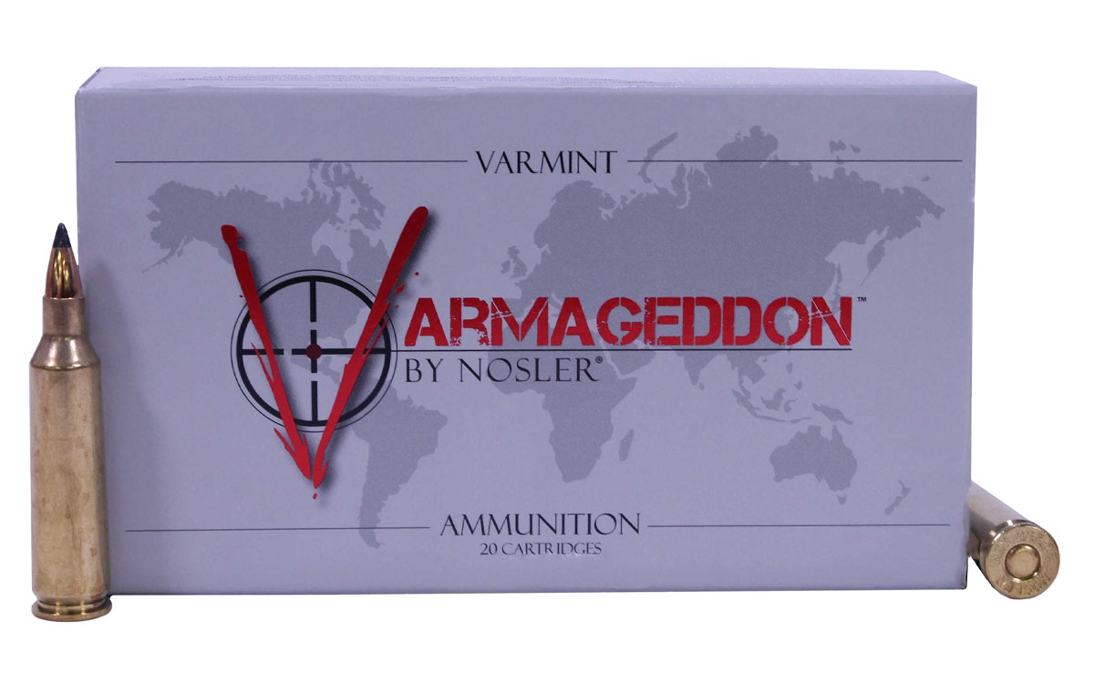 Nosler Varmageddon 22-250 Rem 55 grain FB Tipped Rifle Ammo, 20/Box - 65155 - Nosler