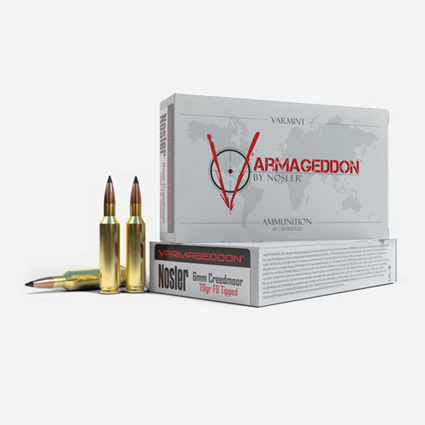 Nosler 6mm Creedmoor 70 grain Varmageddon Rifle Ammo, 20/Box - 65170