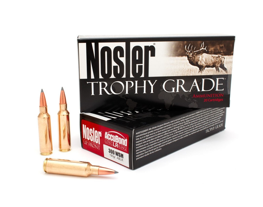 Nosler Trophy Grade 300 WSM 190 grain AccuBond-Long Range Rifle Ammo, 20/Box - 60106 - Nosler