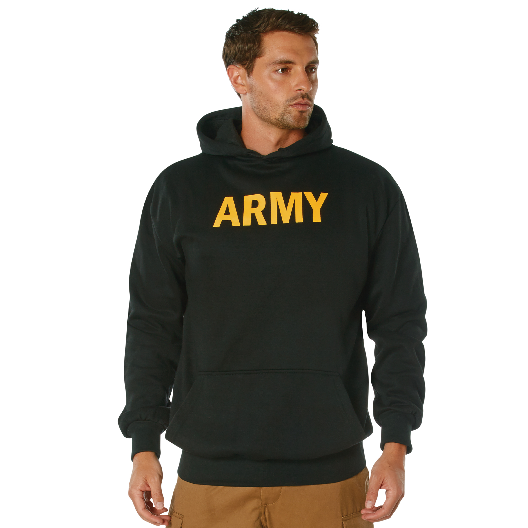 Rothco Rothco Army Printed Pullover Hoodie - Black, Medium