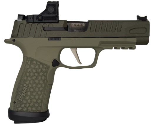 Sig P365 FUSE 4.3" 9mm OR (1)17/(2)21rd Pistol w/ Romeo-RS Compact 3MOA, Debo Green - SG365XF-9BFOGRNDEBO