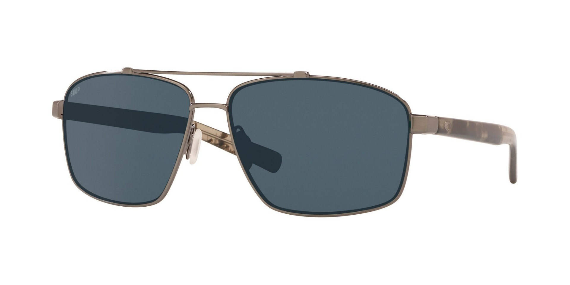 Costa Flagler Brushed Gunmetal Frame Gray 580P Lens Glasses - 06S4009-40090262 - Costa