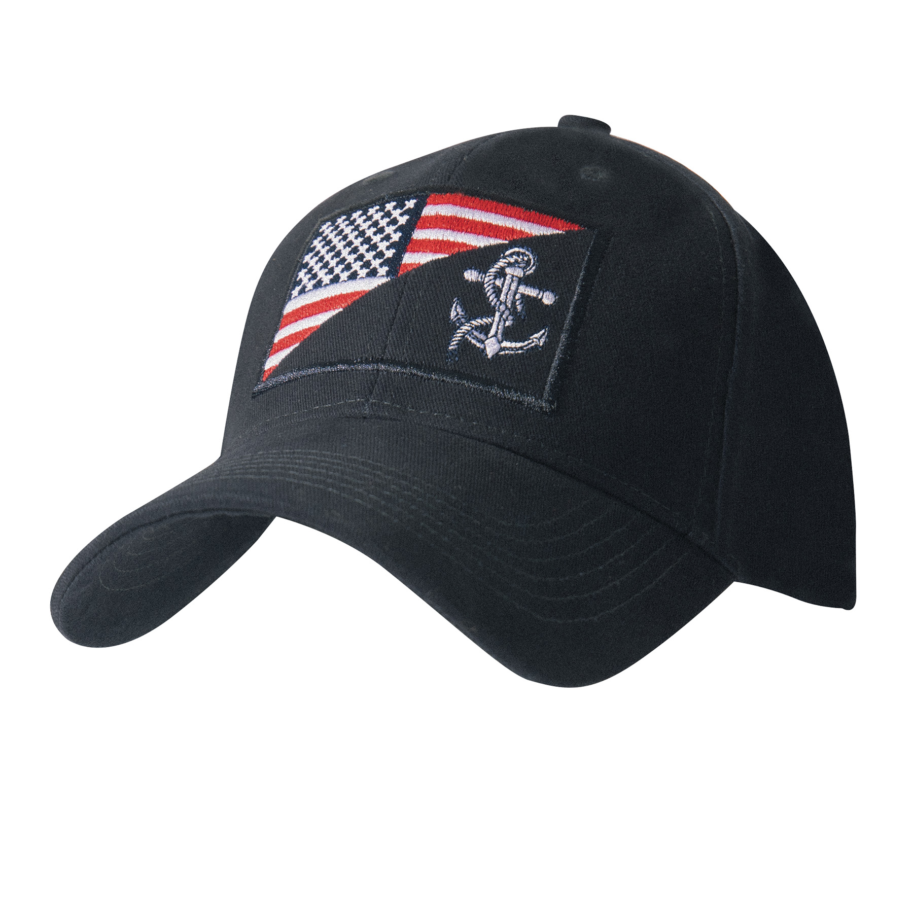 Rothco Rothco Us Navy Anchor - Flag Low Profile Cap, Navy Blue