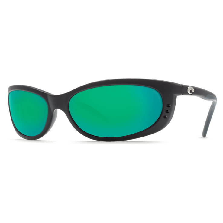Costa Fathom Black/Gray Frame Green Mirror 580P Lens Glasses - 06S9058F-90580861 - Costa