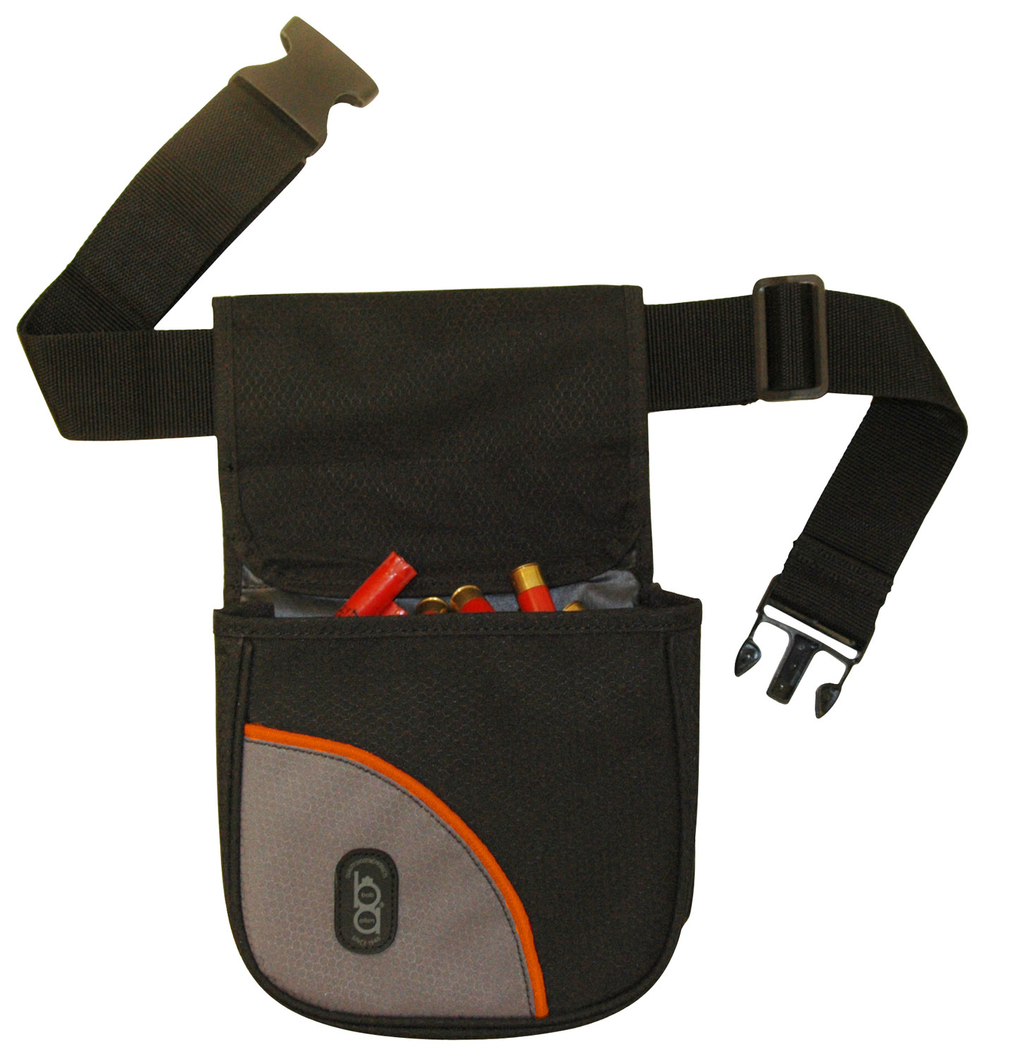 Boyt Club Divided Shell Pouch w/ Belt, 2-Compartment, Black - BA430 - Boyt