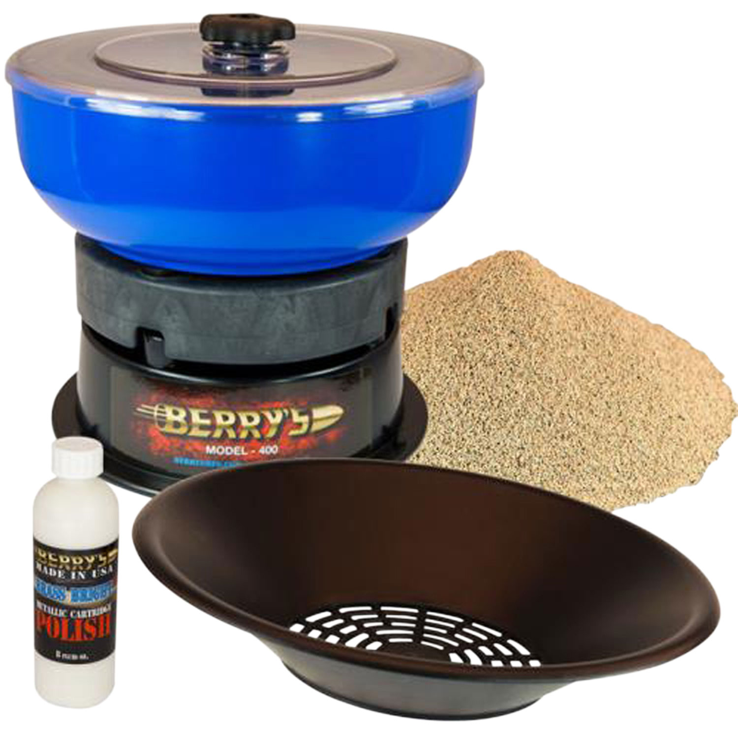 Berrys Bullets Tumbler and Pan Sifter Media Separator Kit, Blue/Black - 39185 - Berrys Bullets